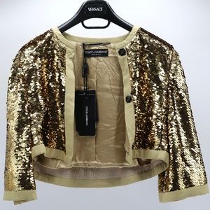 Dolce & Gabbana Golden Disco Ball Jacket